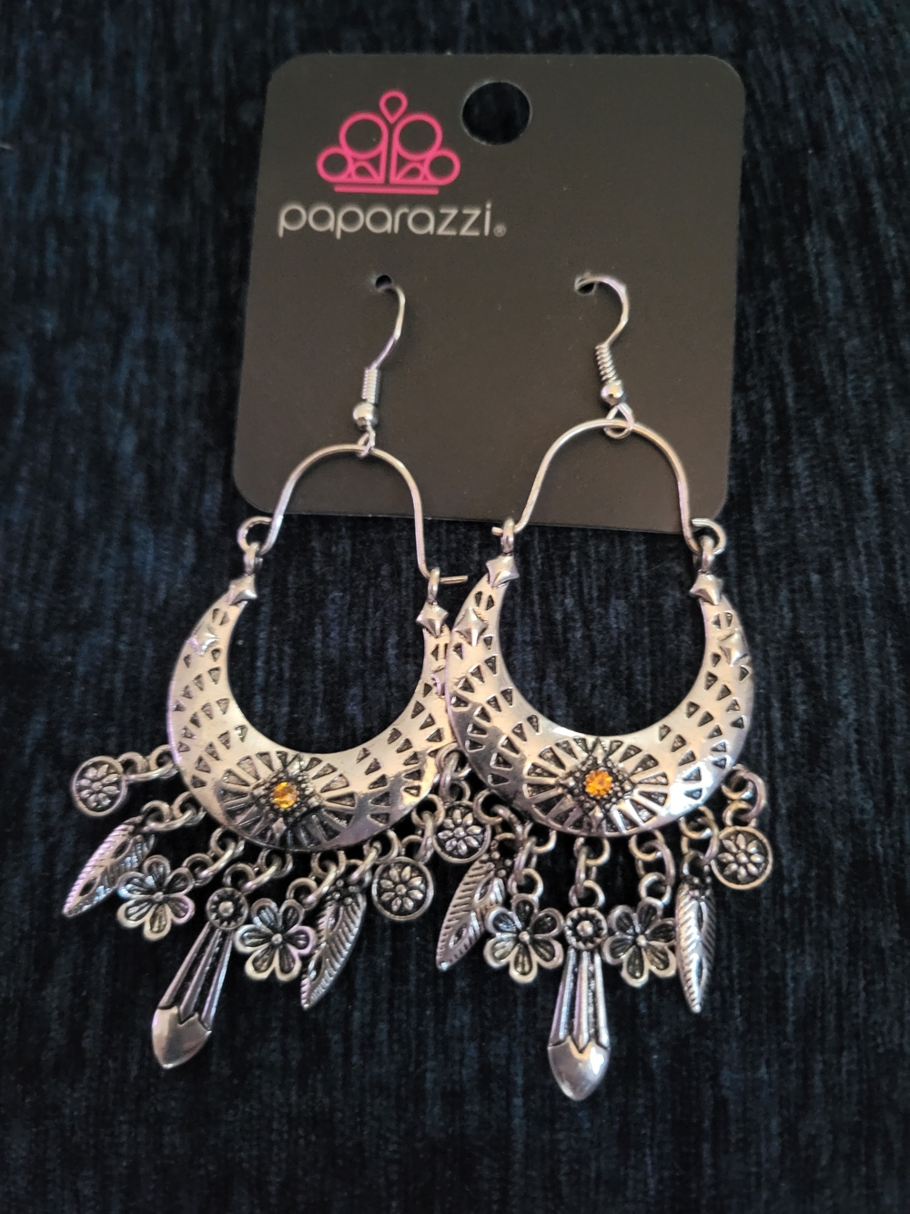 Paparazzi Silver Filigree Boho Dangle Earrings